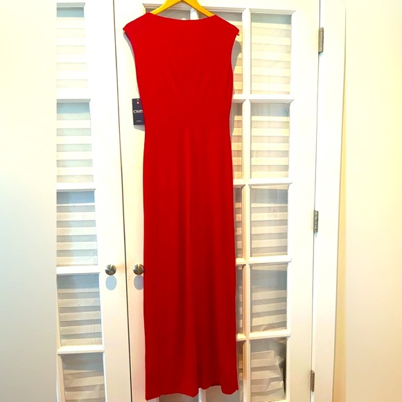 Valentine’s Day! NWT Red Evening Dress Draped Detailed Marcasite Brooch NWT 10 - Picture 2 of 10